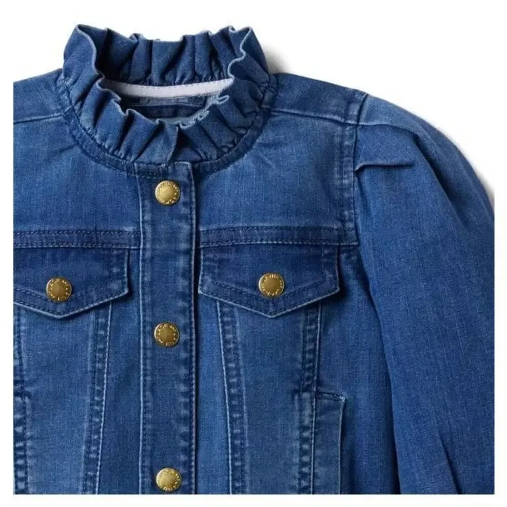 Janie & Jack Denim Puff Sleeve Jacket Size 3-4T Girls